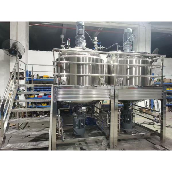 2000L Fixed Vacuum Emulsifying Homogenizer Combination Equipment For Cream