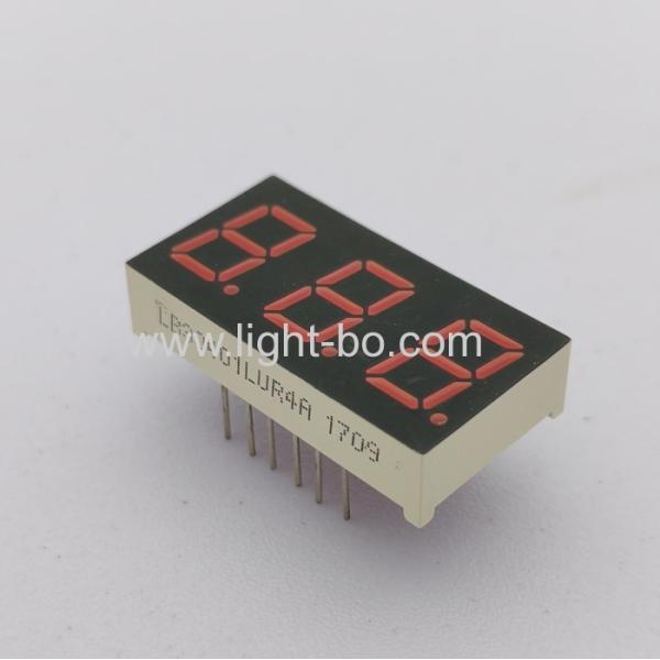 0.4in CC 3-Digit 7-Seg LED, Ultra Bright Red Display for Temp Indicator