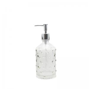 China Clear Glass Soap Dispenser Bottles 500ML Capacity Screw On Closure Type on sale