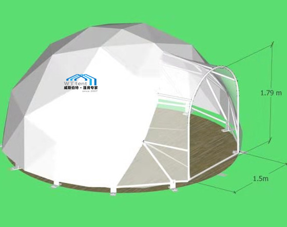 Customized Igloo Dome Tent With Transparent PVC High Door For Restaurant