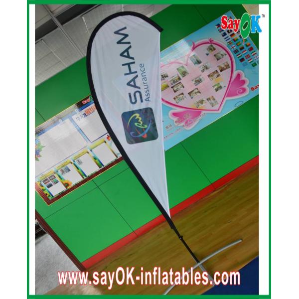 Advertsing Teardrop Flag Feather Customized With Logo Printing H 2.5m