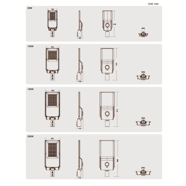 Die Casting Aluminum Smart Motion Sensor Flood Lights Dustproof 50W 200W