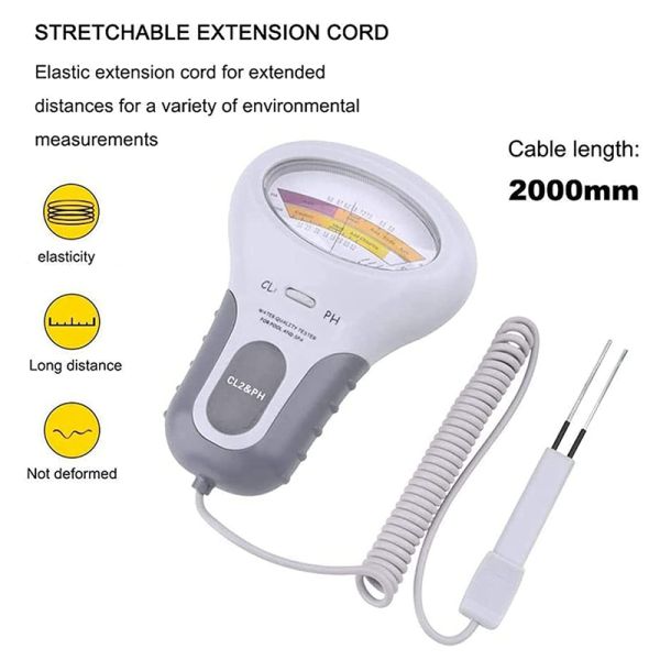 PC-101 2 In 1 PH Chlorine Meter Tester PH Tester Chlorine Water Quality Testing Device