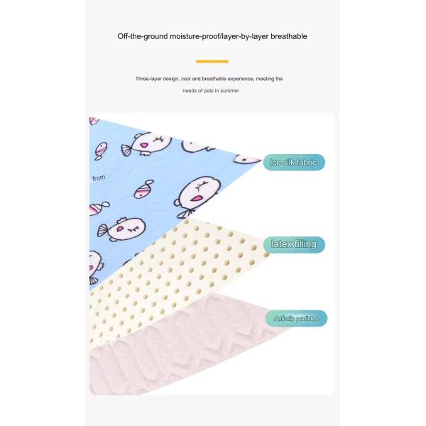Summer Pet Cooling Mats Ice Silk Cool Pet Pad Customized Color