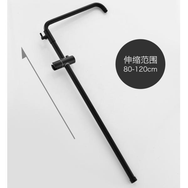 Wall Mounted Copper Black Champagne Rain Shower Faucets With Handle