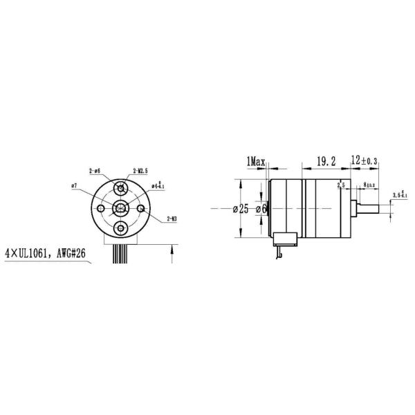 25BY High Torque 25mm Gearbox Stepper Motor For Industrial Automation