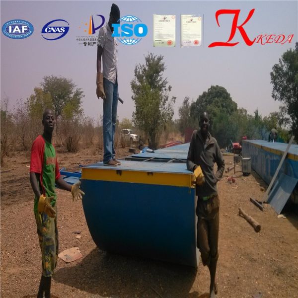 Gold Gravity Chain Bucket Dredger with 12m Dredging Depth 10/8 Inch Pump