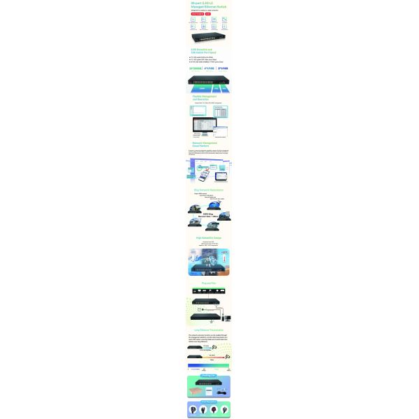 30 Port 2.5G L3 Managed Ethernet Switch For High Density Networking