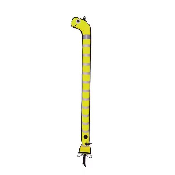 Customizable 150 cm High-Visibility Orange Surface Marker Buoy for Diving and Snorkeling