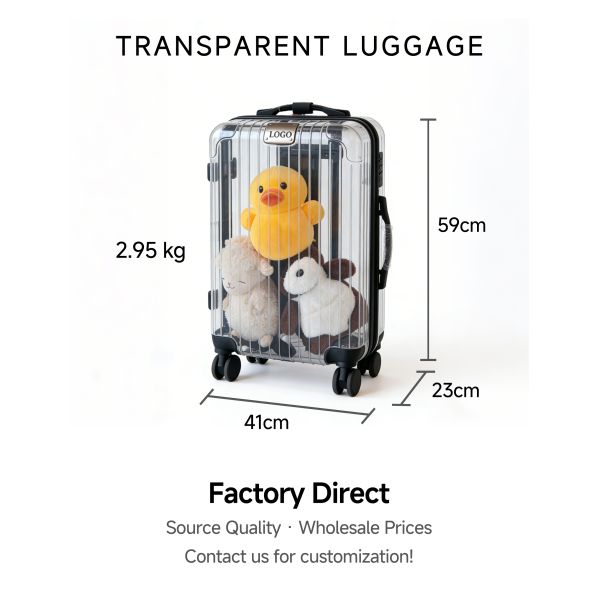 Transparent Showcase Trolley Suitcase