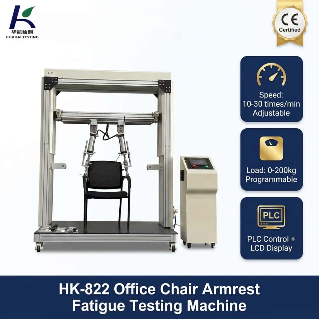 Office Chair Armrest Fatigue Testing Machine, Armrest Durability Tester, Furniture Testing Equipment BIFMA X5.1, PLC Control