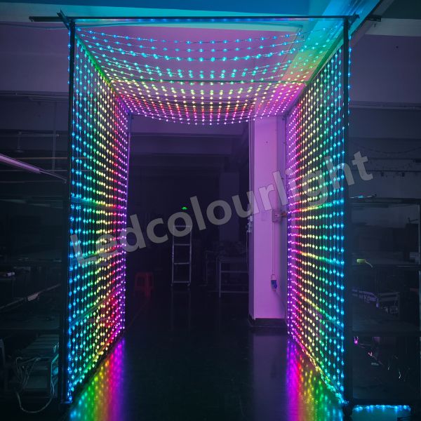 23mm DMX SPI RGB String Lights LED Matrix Curtain String Lights for Events Lighting