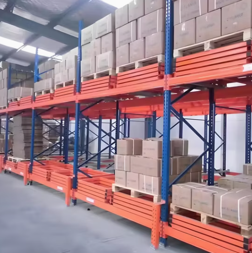 Galvanized Warehouse Push Back Pallet Racking High Density 1000kg–1500Kg Per Pallet