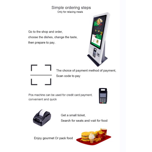 24 Inch WiFi Desktop Self Service Payment touch screen Kiosk Supporting NFC Credit Card