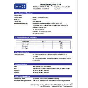 Dongguan Haixiang Adhesive Products Co., Ltd Certifications