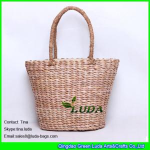 Wholesale LUDA designer inspired handbags ice creem woven straw beach handbags from china suppliers