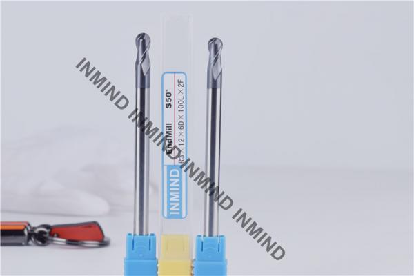 Quality Extra Long Carbide Ball Nose End Mills With 12 mm Flute Length 6 mm Shank Dia for sale