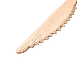 Disposable Outdoor Bamboo Utensils, 100% Bamboo Cutlery Wooden Cutlery Eco-Friendly Compostable Cutlery