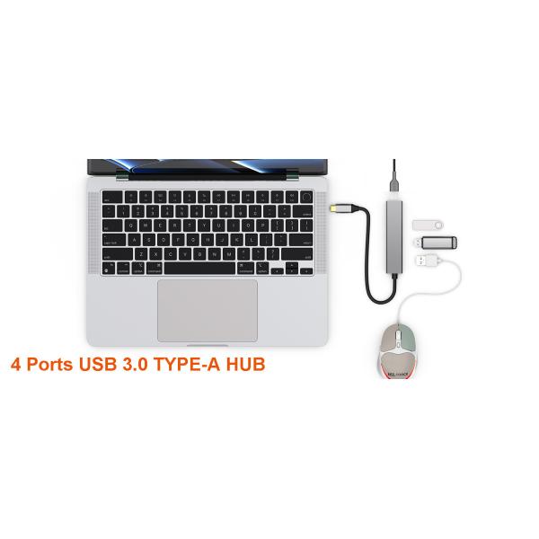 4in1 USB 3.0 Multiport Type C Expansion Hub 5Gbps USB 3.2 Gen1
