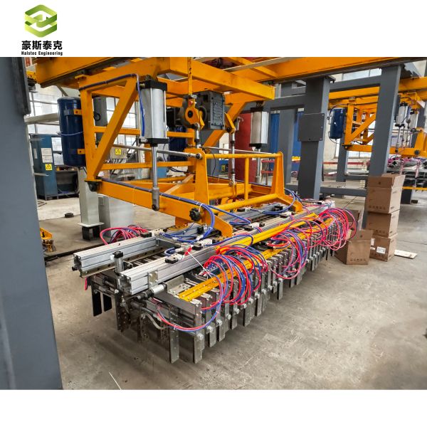 Fully automatic brick stacking machine replaces manual labor and increases production capacity