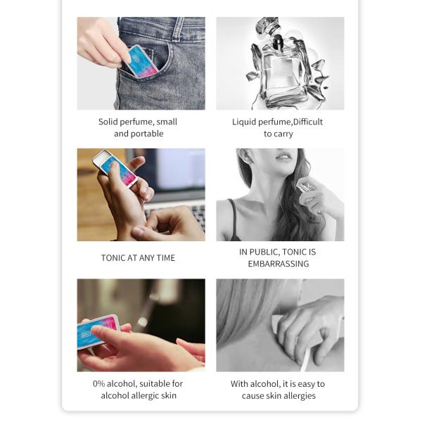 Long Lasting Natural Handmade Solid Perfume Portable Round Box Solid Perfume Balm Body Fragrance