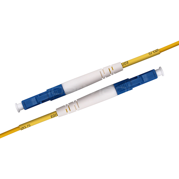 LC UPC To LC UPC Fiber Optic Patch Cable Simplex Single Mode OS2 OFNR 2.0mm Yellow