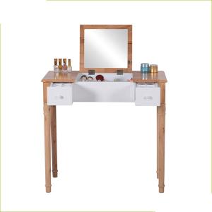 China Modern Flip Solid Wood Product Mirror 80 Cm High Makeup Dressing Table on sale