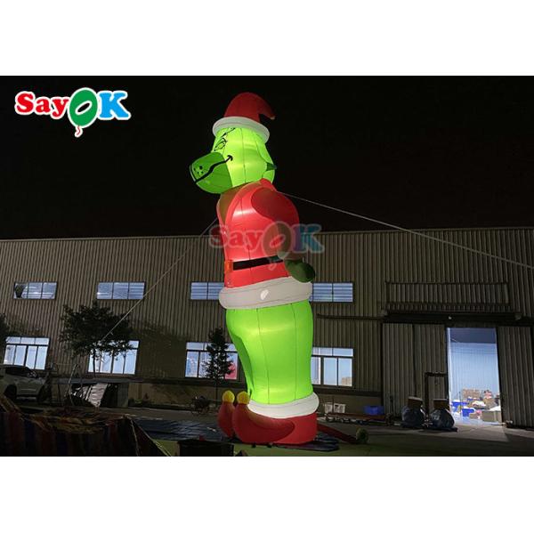 Giant Inflatable Dog Cartoon Characters Inflable Grinch Balloon Santa Christmas For Decoration