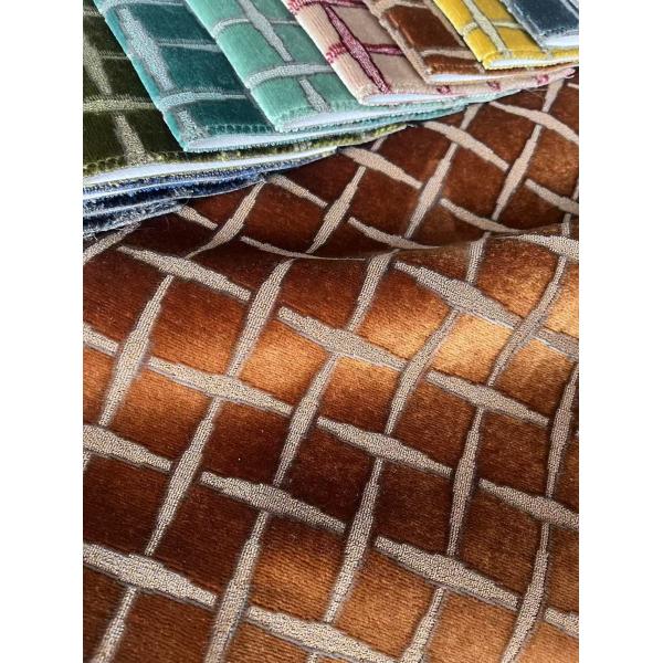 Jacquard Velvet Sofa Fabric 100% Polyester Home Textile Fabric For Decoration