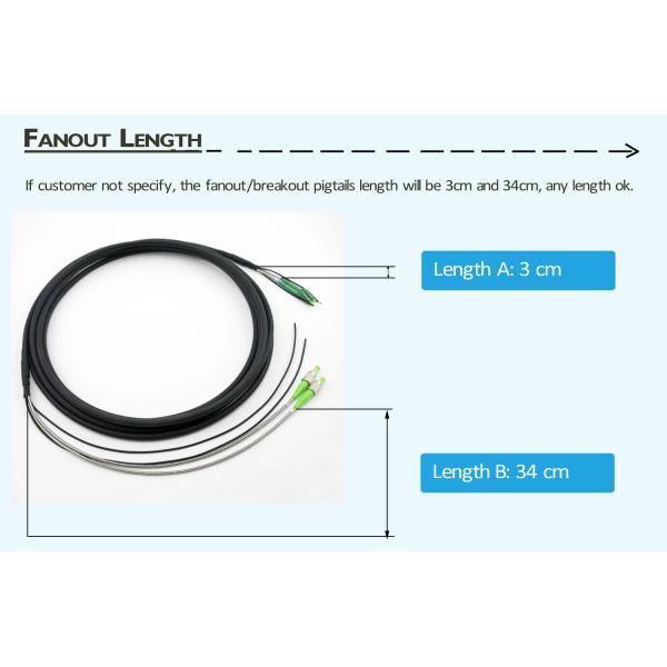 Outdoor FTTA LC Duplex Optical Cable Assembly Patch Cord GJFJV 7.0mm G657A2 2.0mm
