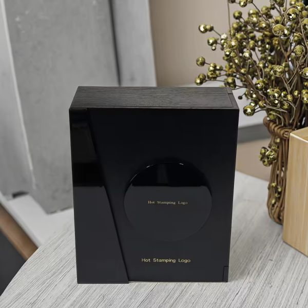 Custom Luxury Wine Box with High Gloss Finish Magnetic Closure and Customizable Branding