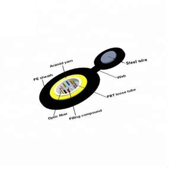 GYXTC8 Bulk Outdoor Fiber Optic Cable Self Support Unitube Fiber Optic Cable 2-24 Core