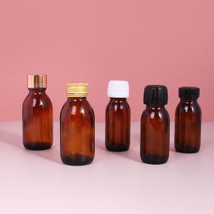China 1oz Pharmaceutical 30ml Amber Pill Bottle Glass 70mm Tamper Proof Cap on sale