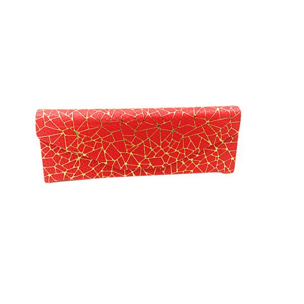 Folding Eyeglass Case With Fine Workmanship Red Pu Folding Glasses Case