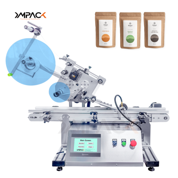 High Speed Adjustable Flat Labeling Machine Applicator 100BPH Customized