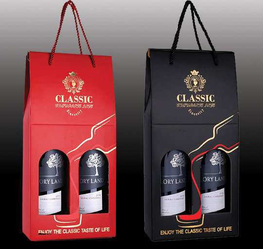 Manufacturers customized wine gift box single wine gift box custom window wine cartons custom