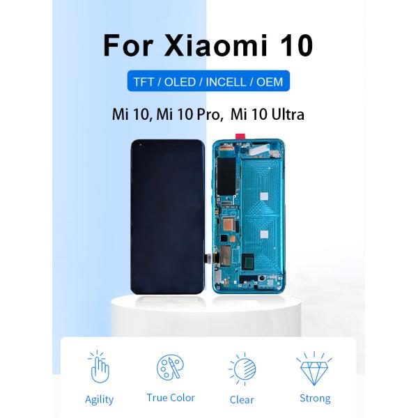 6.47" Original LCD For Xiaomi Mi Note 10 LCD Display Touch Screen Digitizer For Xiaomi Mi Note 10 Pro LCD Screen Replace