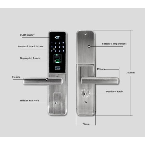 Touch Screen Electronic Door Locks 4 X AA Batteries MF1 Card For Apartment