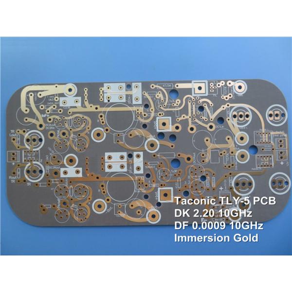 60mil TLY-5 RF PCB Board 1OZ 1.6mm No Soldermask And No Silkscreen With ENIG Finished