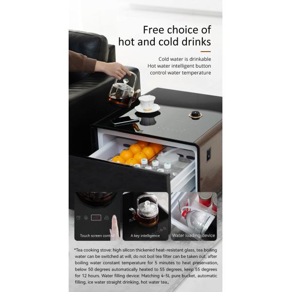 Modernize Your Living Room with This Smart Touch Screen Table Mini Fridge and Charger