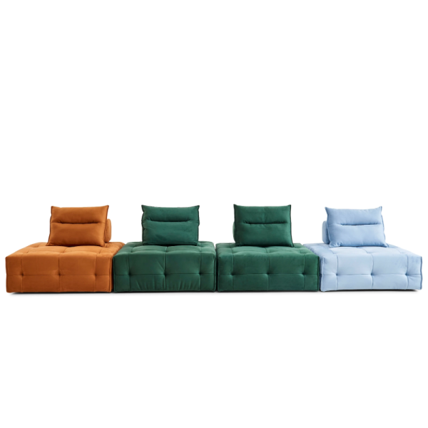 Modern Simple Frameless Square Sponge Sofa Compressed Cube Modular Sectional Bed for Villa Vacuum Combination