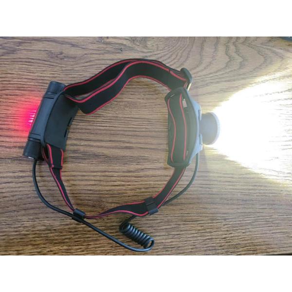 Zoomable Headlamp With Red Warning Rear Lamp Outdoor Safety Search Rescue