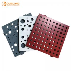 Wholesale Perforated Dropped Wall Ceiling Tiles for Cladding / Elegant Aluminium CNC Carving Exterior PVDF Metal Wall Panels from china suppliers