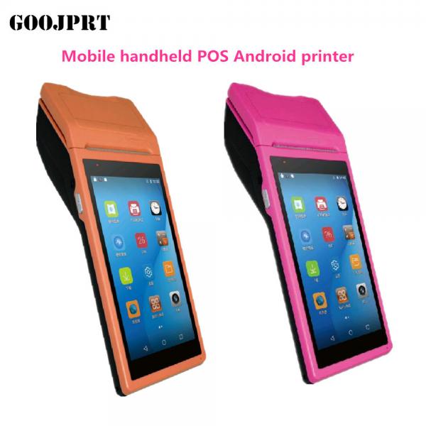 Android 5.1 Mini Pos thermal printer Barcode Scanner Handheld POS Terminal wireless bluetooth wifi Android PDA 3G Distri