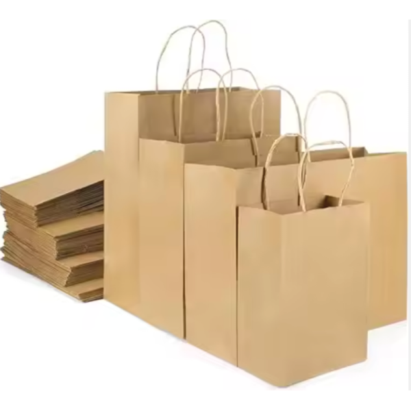 Biodegradable and Compostable Leakproof Food Grade Flat-Bottomed Brown Kraft Paper Bag Lunch Bag for Food, Cookies, and Sandwiches