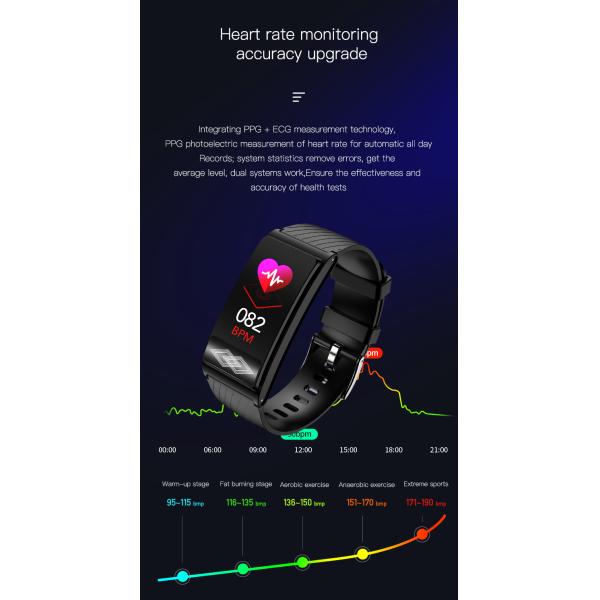 Men Girls 1.14'' Touch Screen Sports Watch Rechargable IP67 Waterproof