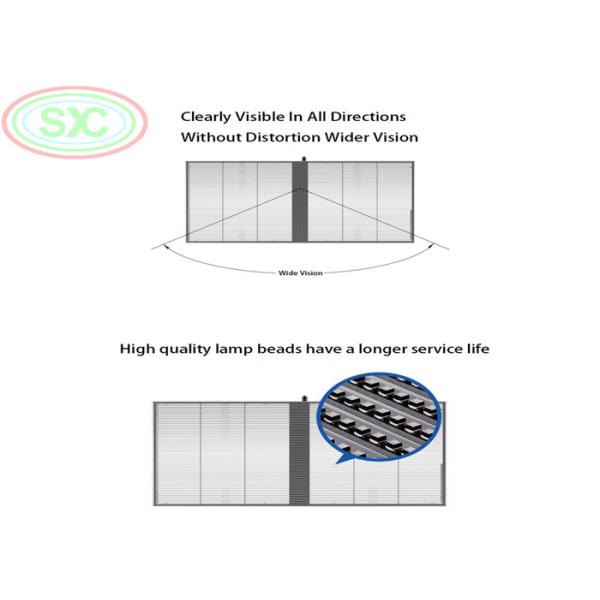 Window Clear GOB LED Display Advertising Sign Screen For Interior