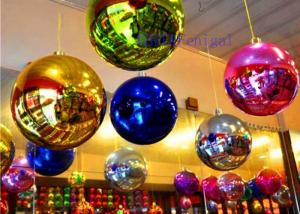 China Custom Reflecting Giant Silver Inflatable Mirror Ball For Exhibition Booth Decoration on sale
