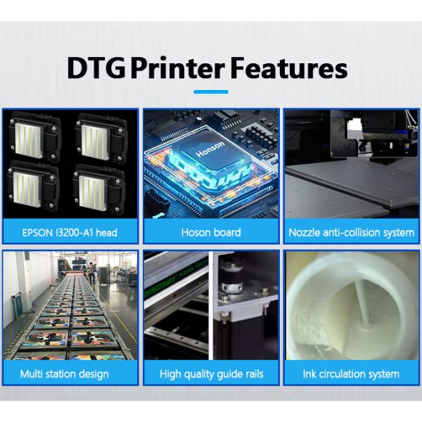 Multi Station Direct To Garment Printing Equipment 40cm Print Width