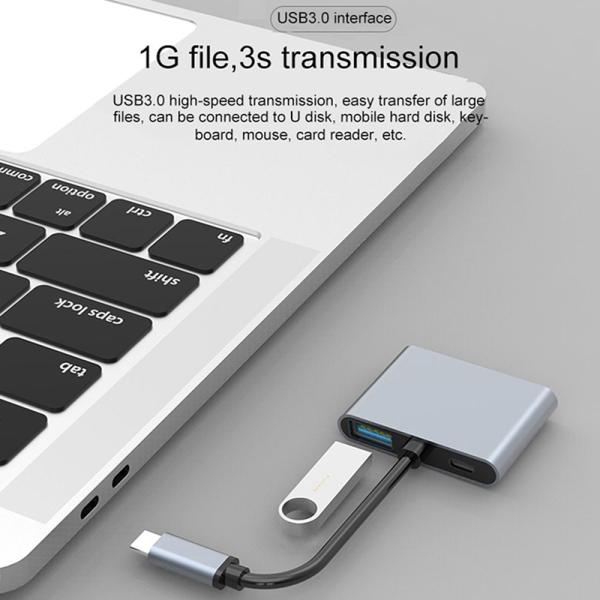 4-in-1 USB C to Dual 4K HDMI MST Adapter for Charging Data Transfer and Video Output